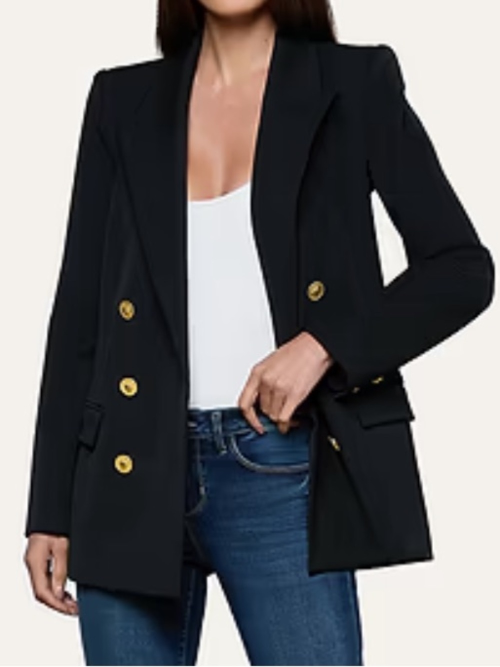 L’AGENCE Cambrie Oversized Black Blazer